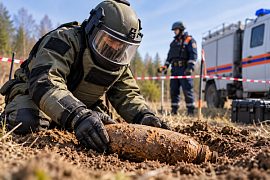 Тверские спасатели обезвредили найденную мину времён войны